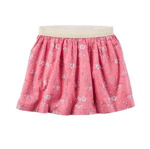 Carter’s Girls Size 5 Floral Skirt with Gold Band